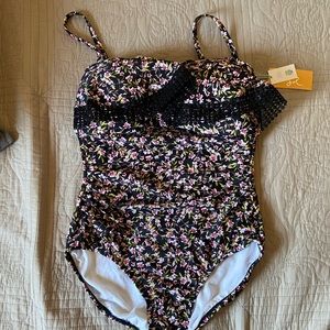 Floral one piece swimsuit